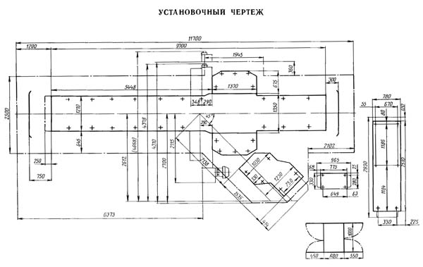 7216 Настановне креслення продольно-строгального верстата